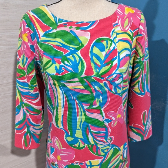 Lilly Pulitzer shift dress with 3/4 sleeve - Picture 2 of 9